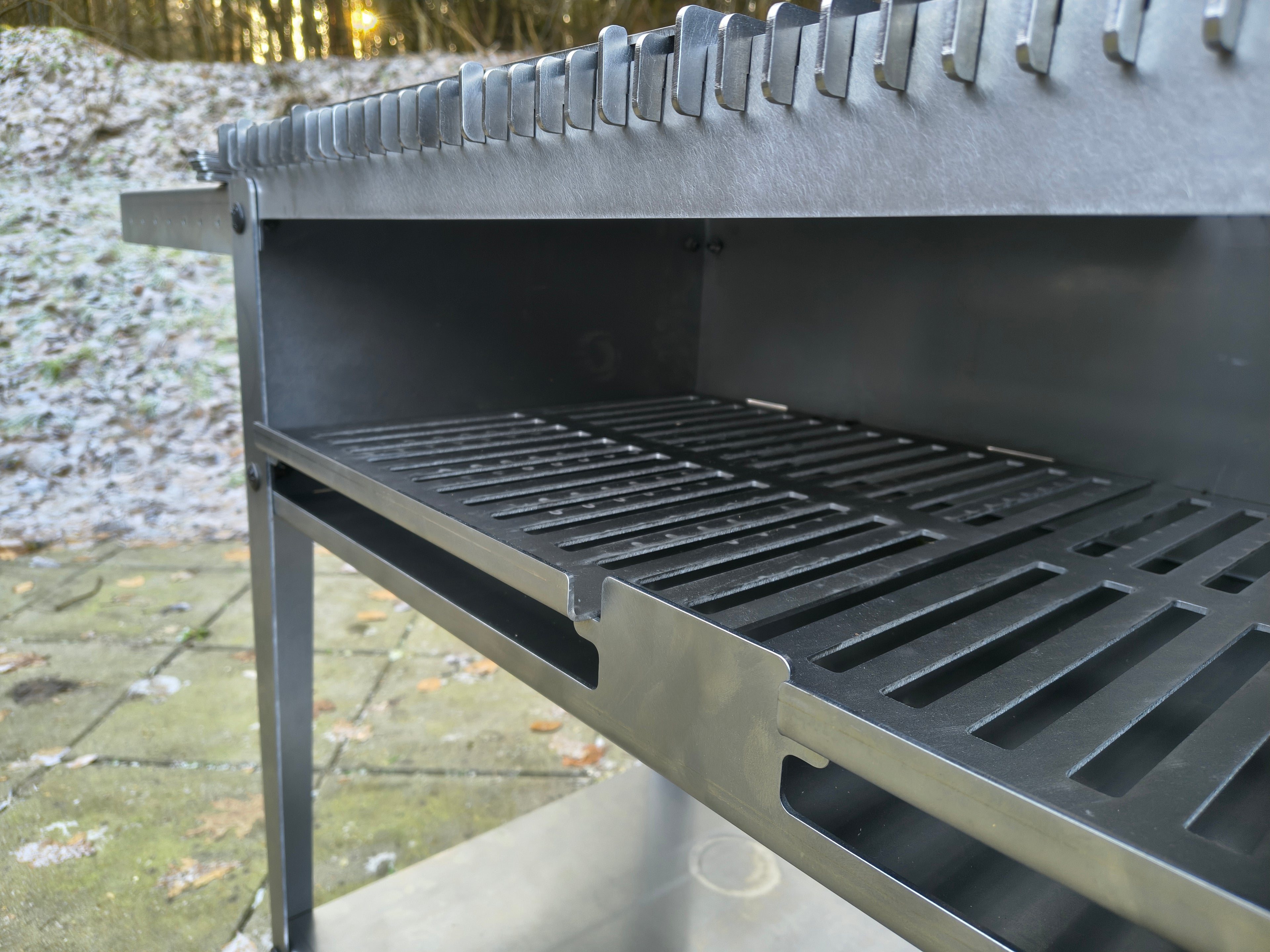 Firecook Outdoor Stove 45 ALL-IN kit m. Fryplate BIG, 2 Side Table Kit, Shelf Kit 45 & Firetool