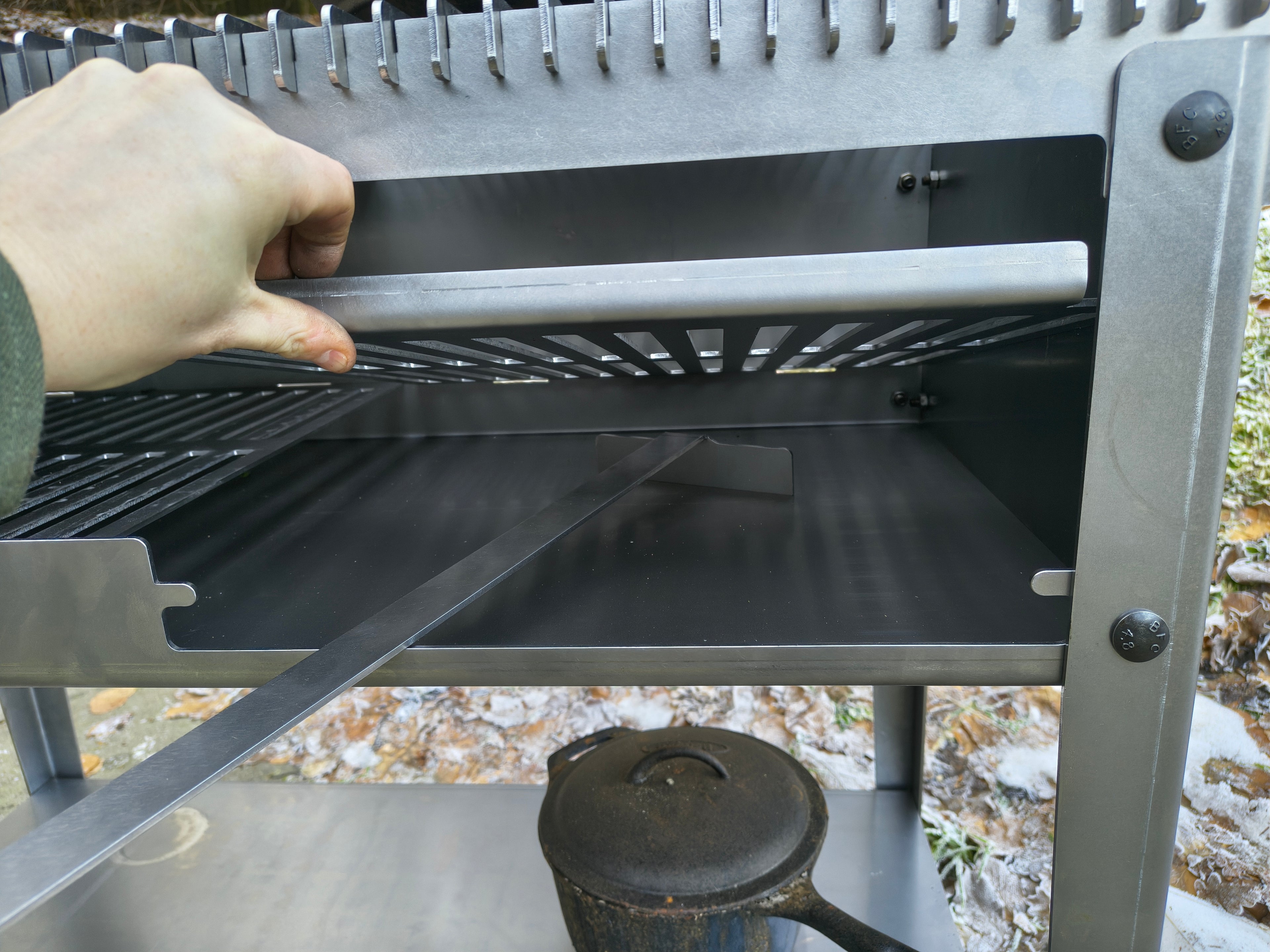Firecook Outdoor Stove 45 ALL-IN kit m. Fryplate BIG, 2 Side Table Kit, Shelf Kit 45 & Firetool