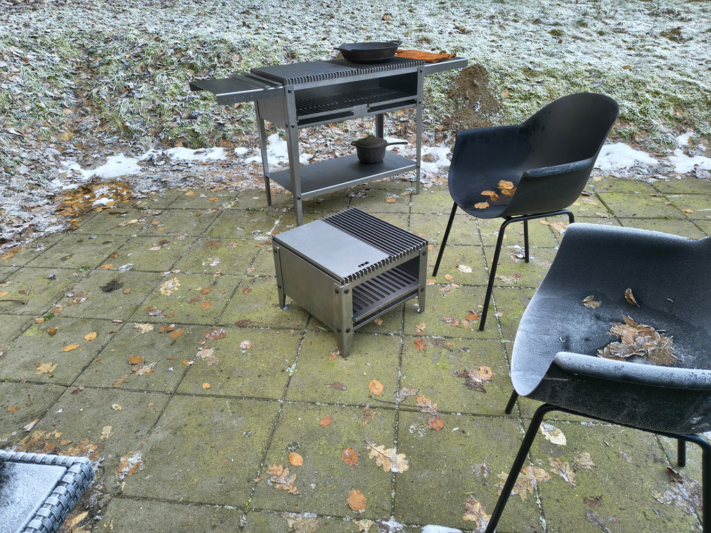 Firecook Outdoor Stove LOW 45 ALL-IN kit m. Fryplate BIG & Firetool