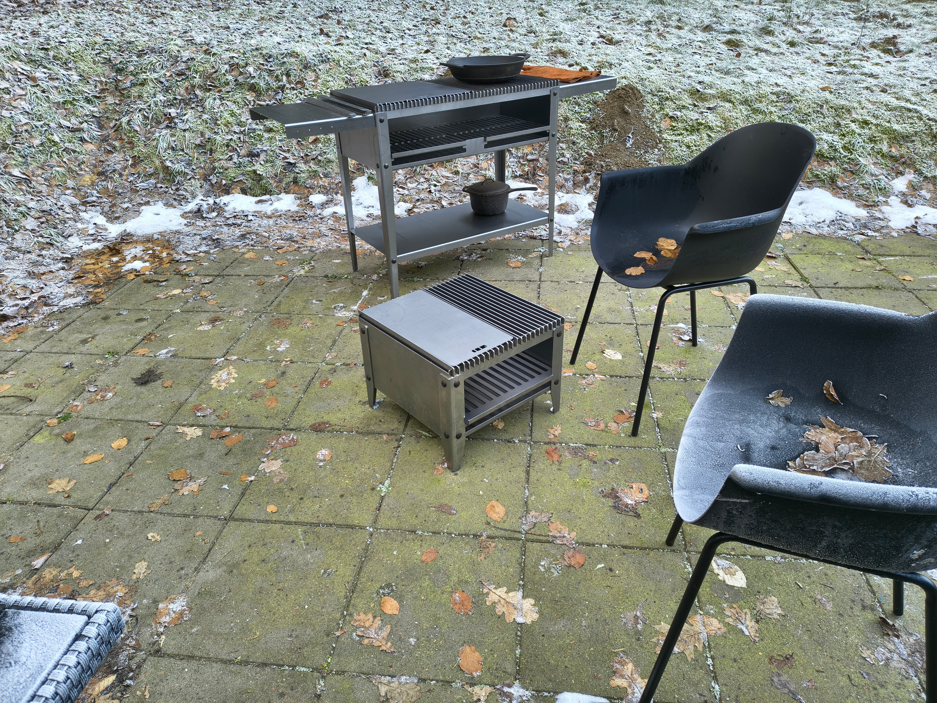 Firecook Outdoor Stove LOW 45 ALL-IN kit m. Fryplate BIG & Firetool