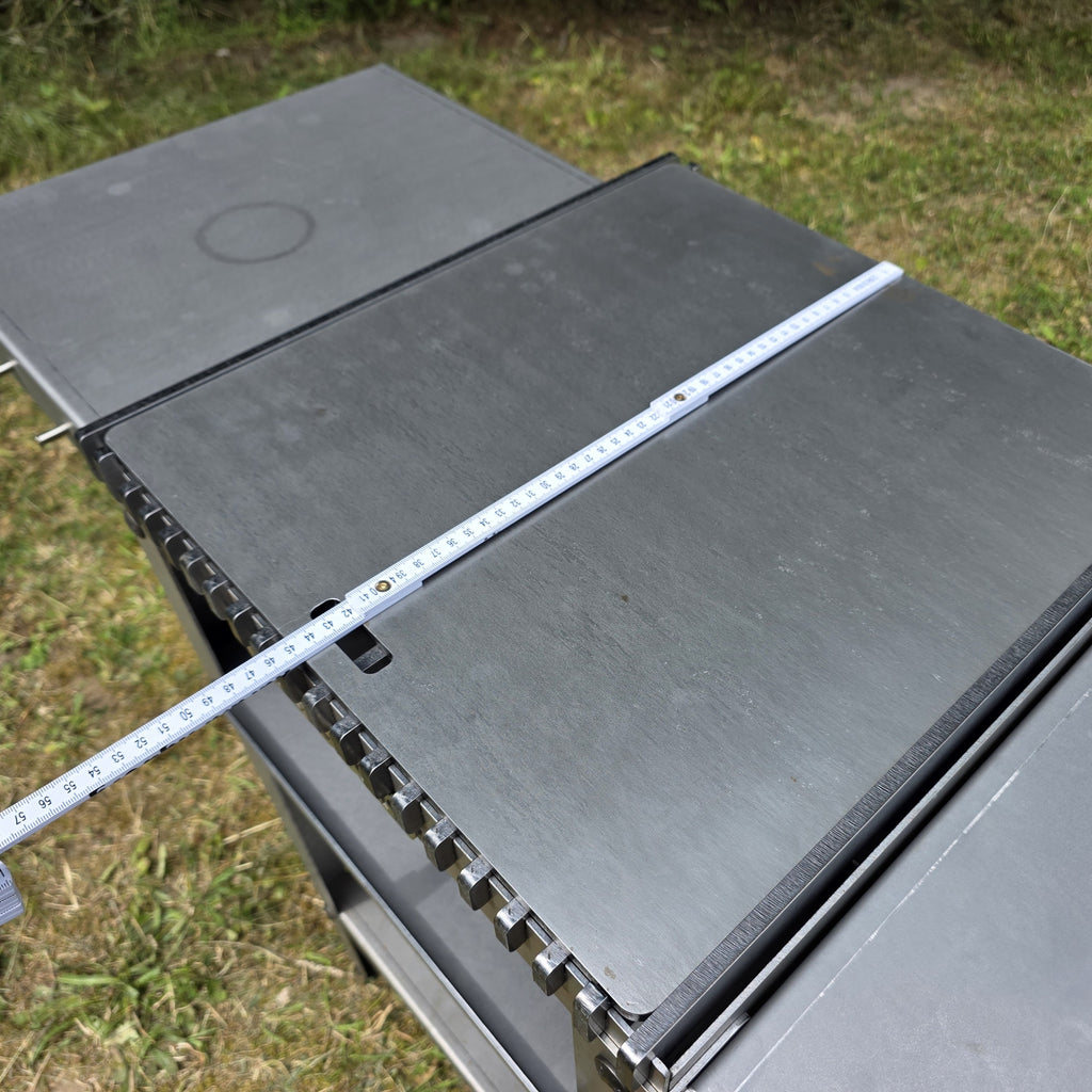 Firecook Outdoor Stove 45 ALL-IN kit m. Fryplate BIG, 2 Side Table Kit, Shelf Kit 45 & Firetool