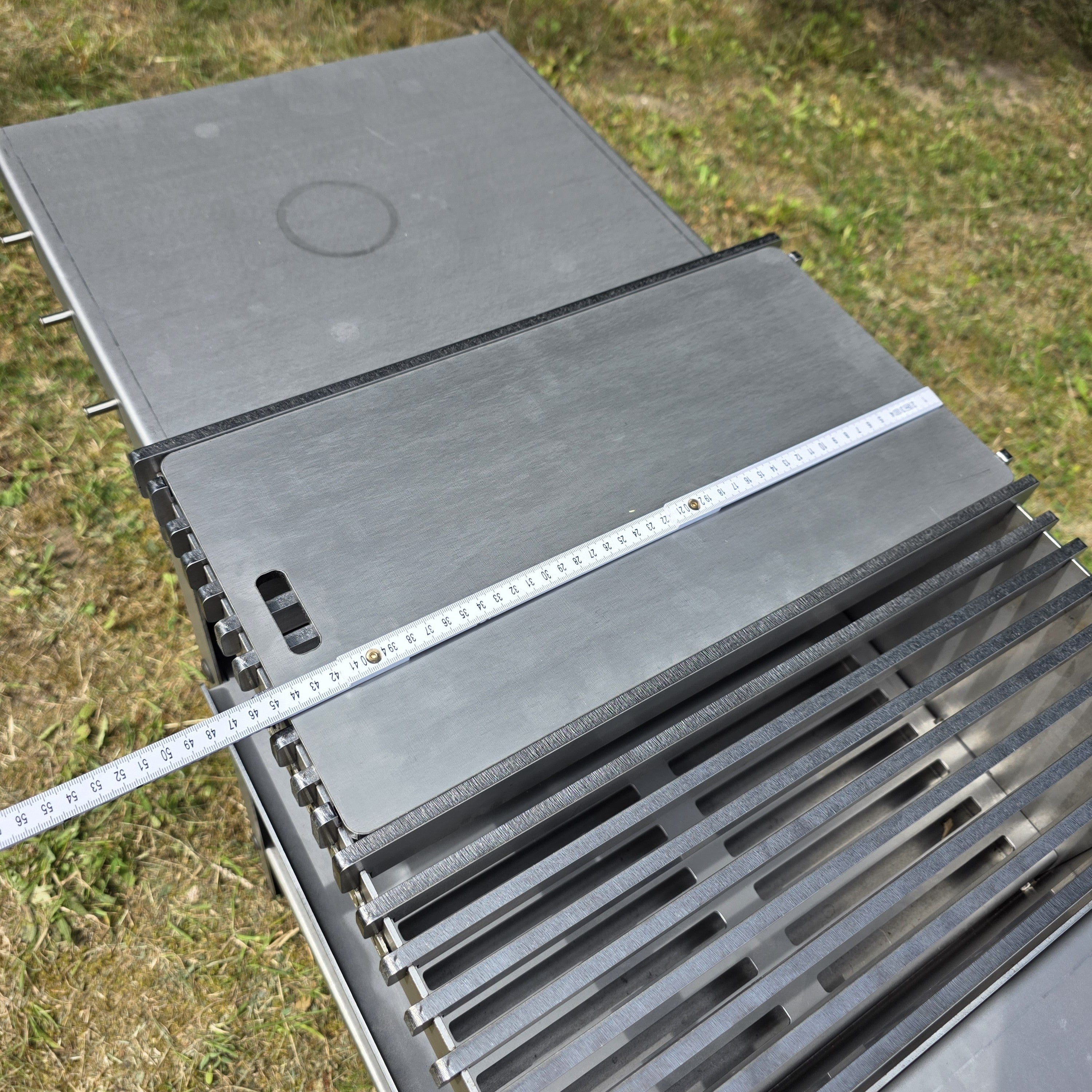 Firecook Outdoor Stove 45 ALL-IN kit m. 1 x Fryplate SMALL, 2 Side Table Kit, Shelf Kit 45 & Firetool