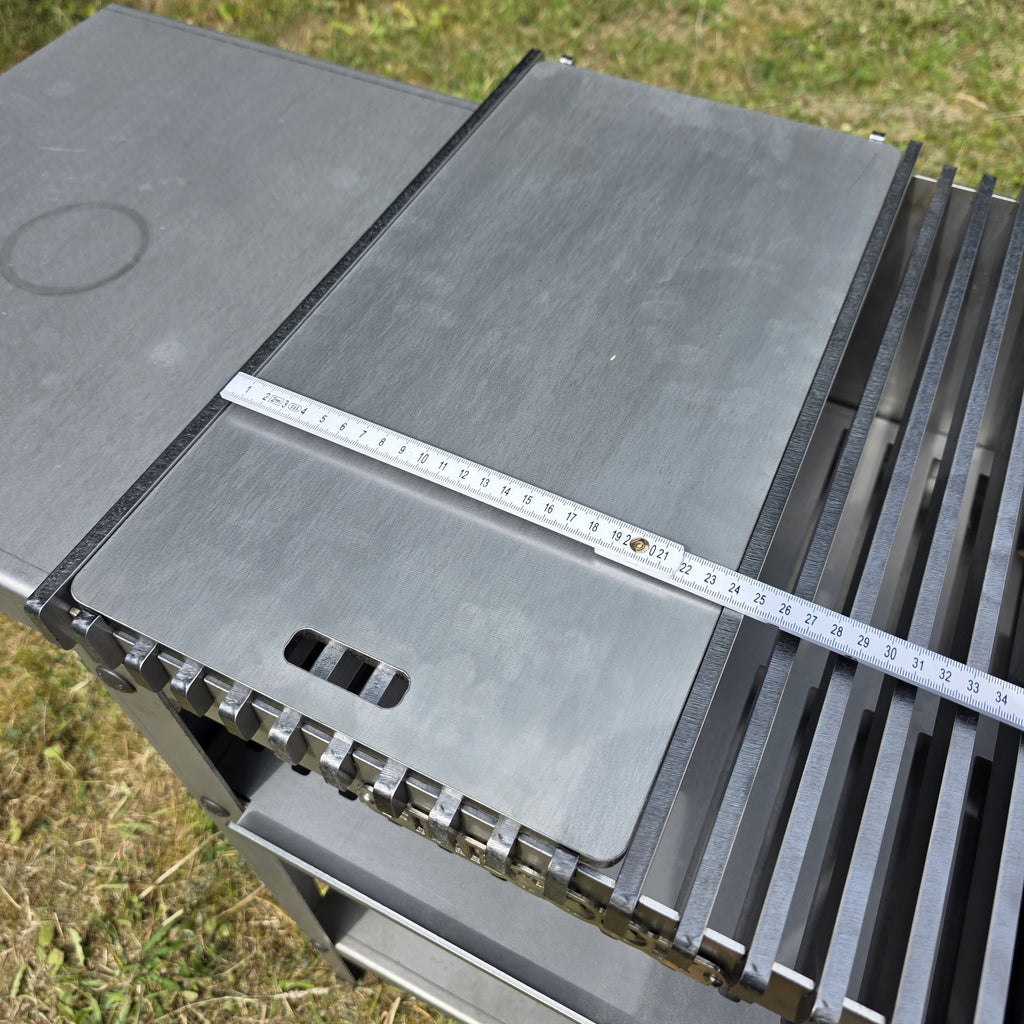Firecook Outdoor Stove 45 ALL-IN kit m. 1 x Fryplate SMALL, 2 Side Table Kit, Shelf Kit 45 & Firetool