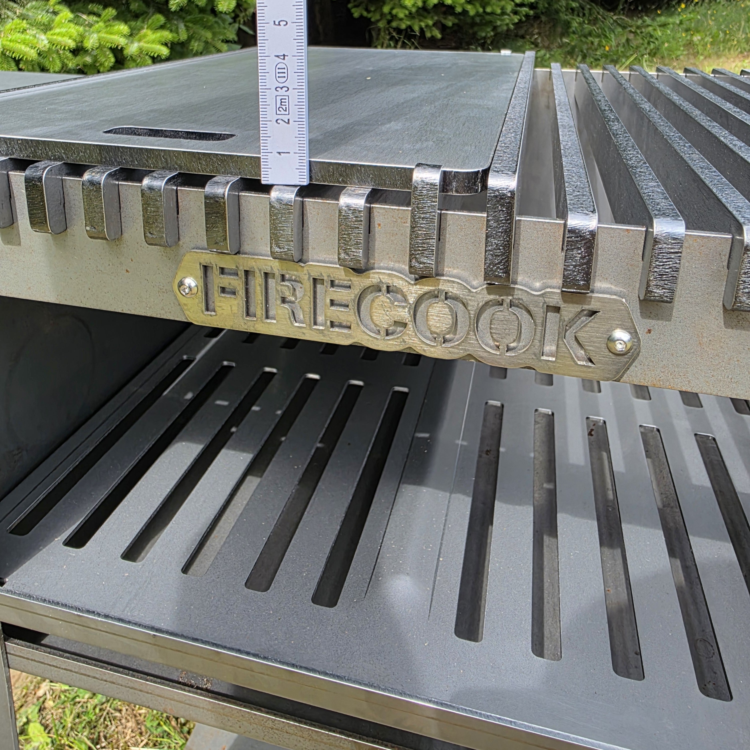 Firecook Outdoor Stove 45 ALL-IN kit m. 1 x Fryplate SMALL, 2 Side Table Kit, Shelf Kit 45 & Firetool