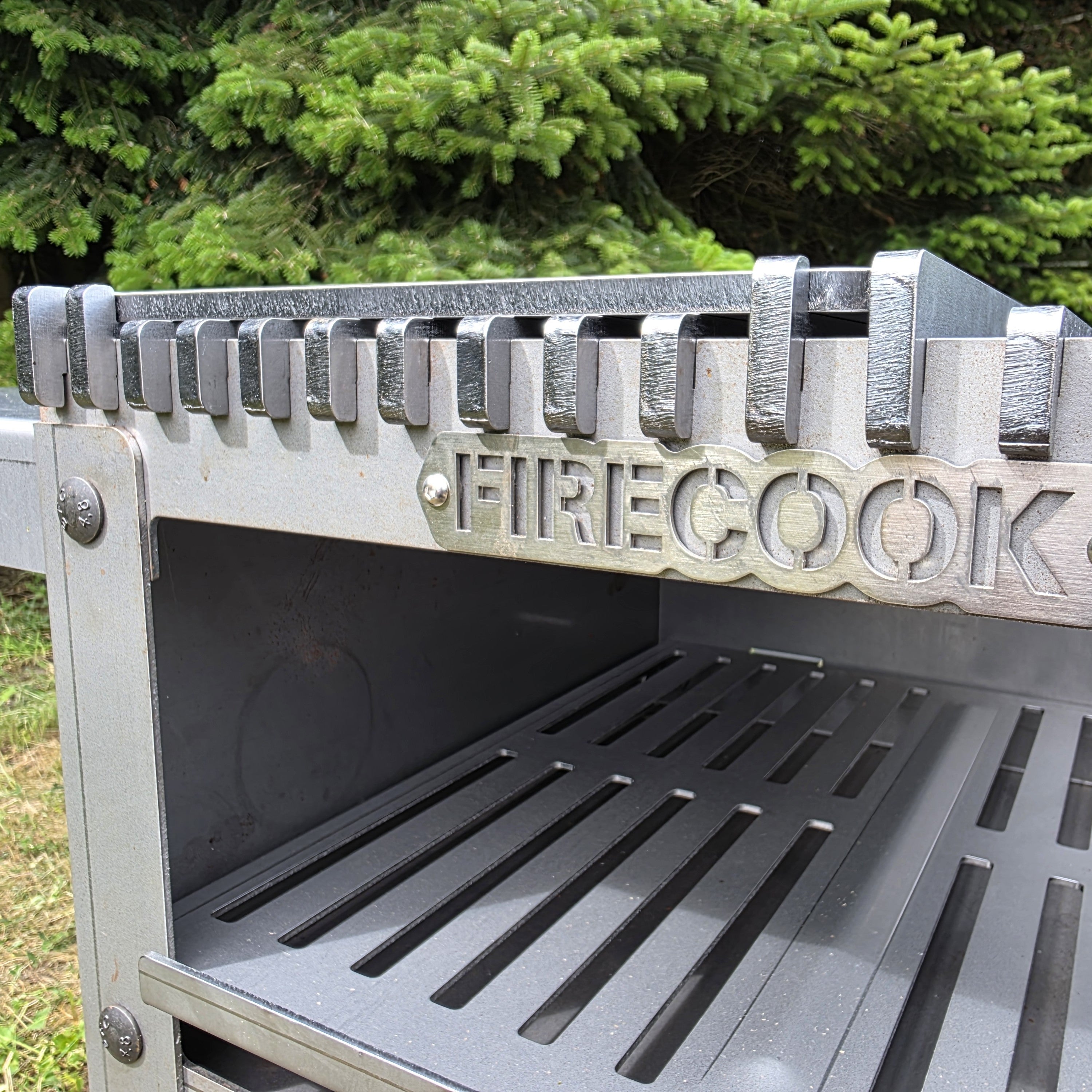 Firecook Outdoor Stove 45 ALL-IN kit m. 1 x Fryplate SMALL, 2 Side Table Kit, Shelf Kit 45 & Firetool
