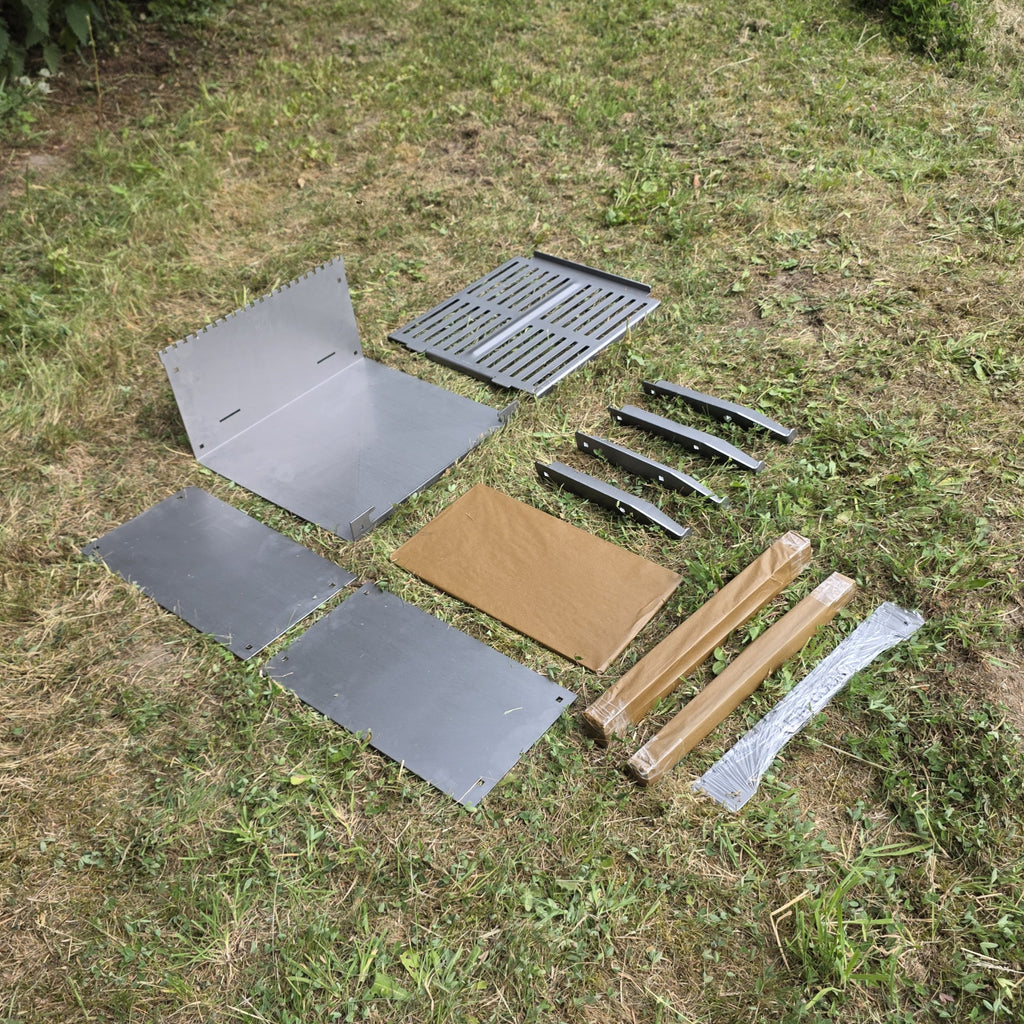 Firecook Outdoor Stove LOW 45 ALL-IN kit m. Fryplate SMALL & Firetool