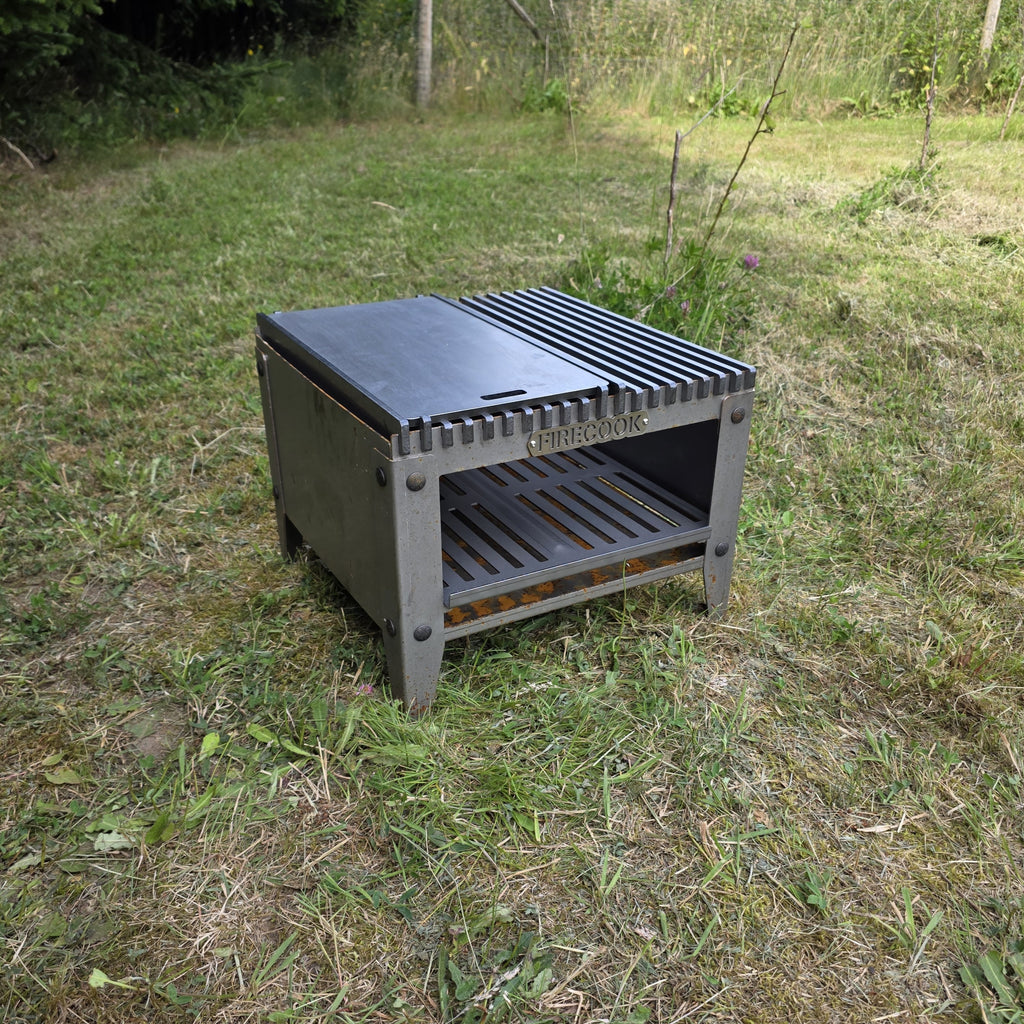 Firecook Outdoor Stove LOW 45 ALL-IN kit m. Fryplate SMALL & Firetool