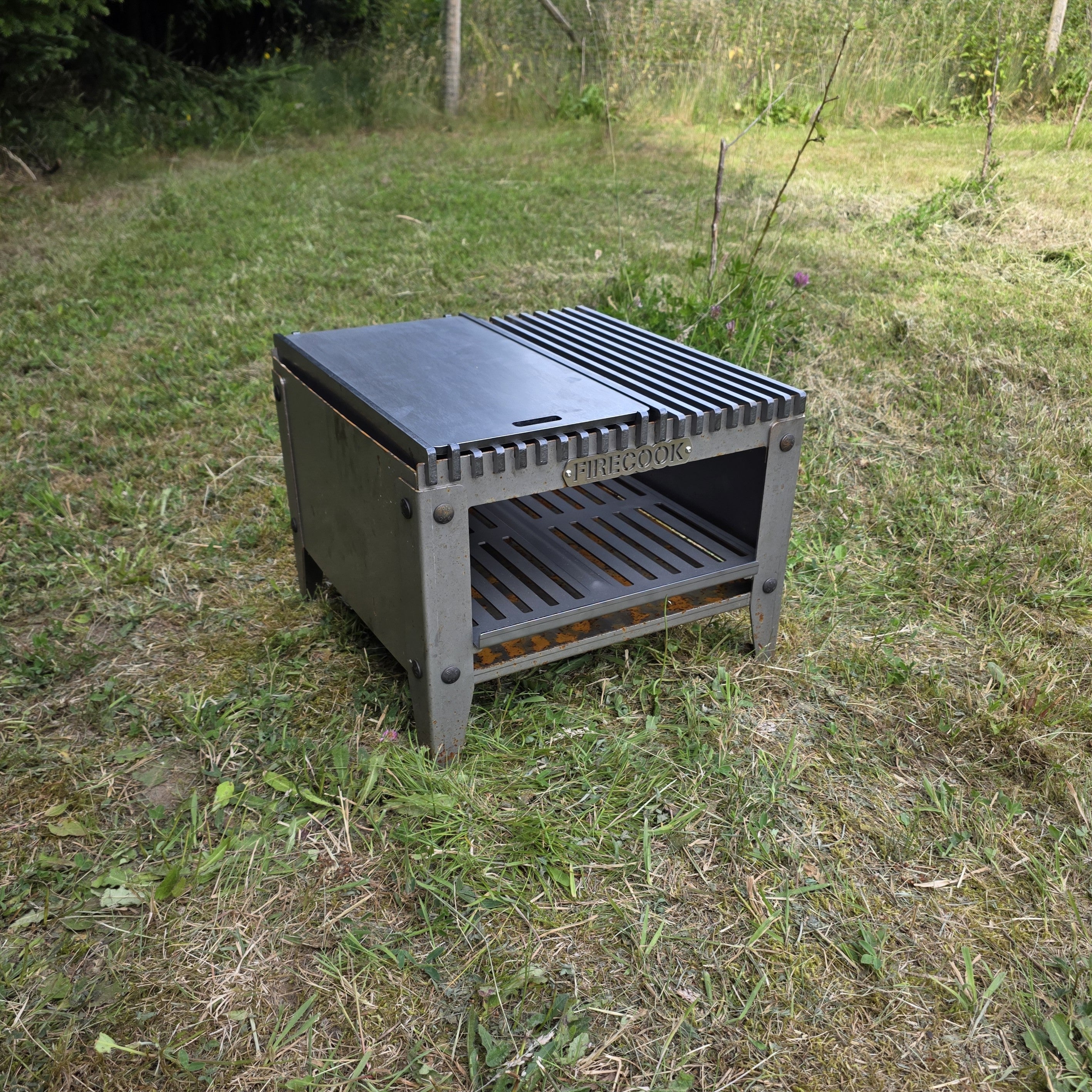 Firecook Outdoor Stove LOW 45 ALL-IN kit m. Fryplate SMALL & Firetool