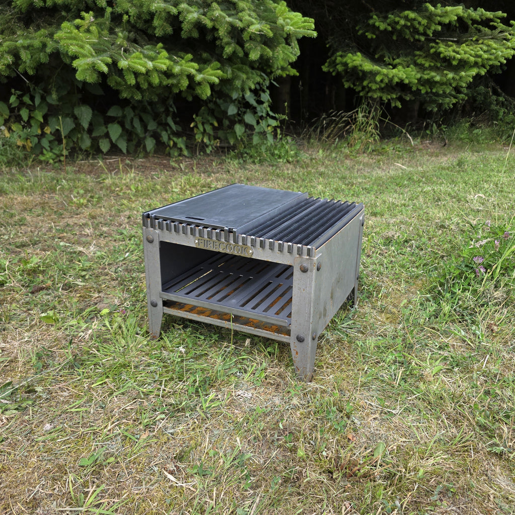 Firecook Outdoor Stove LOW 45 ALL-IN kit m. Fryplate SMALL & Firetool