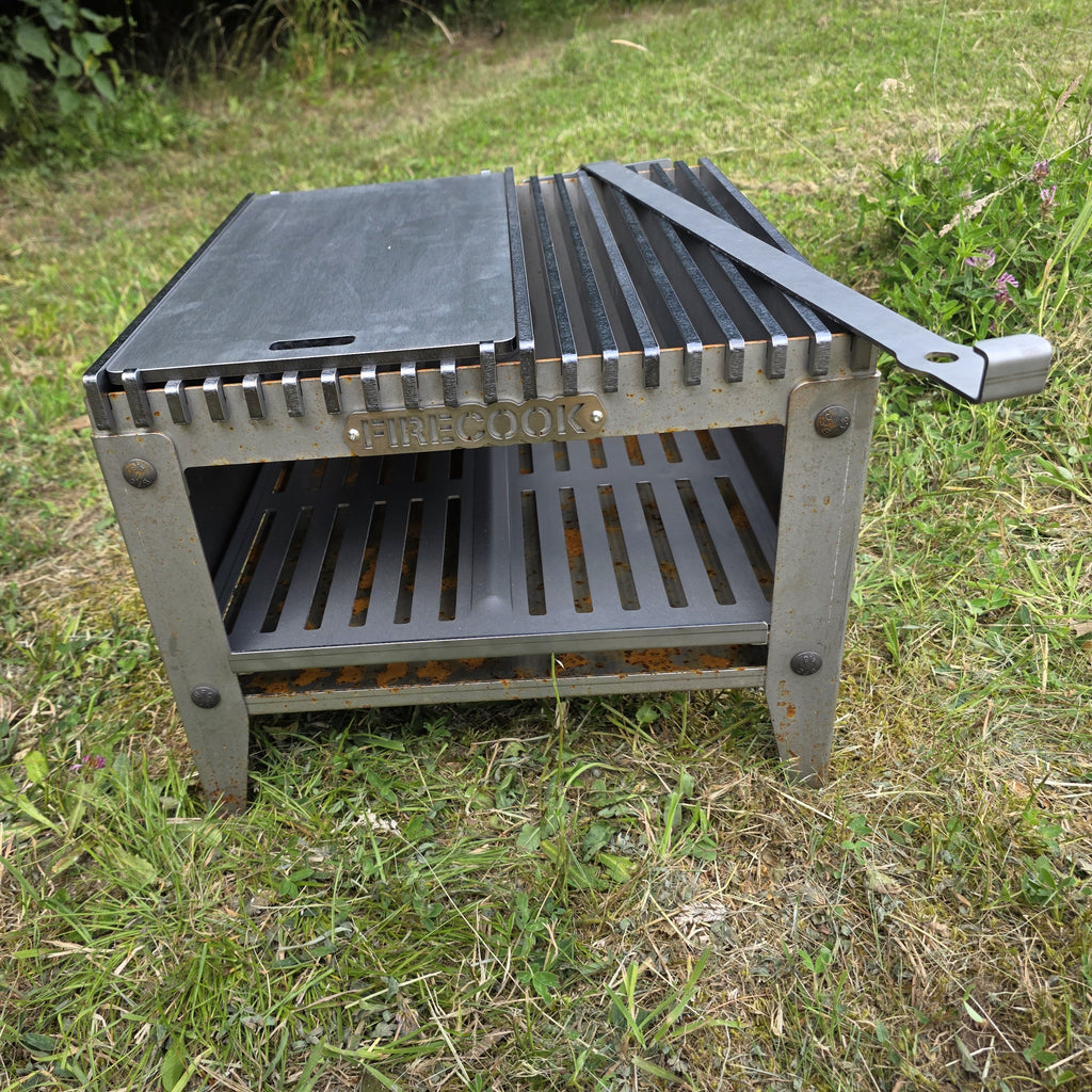 Firecook Outdoor Stove LOW 45 ALL-IN kit m. Fryplate SMALL & Firetool