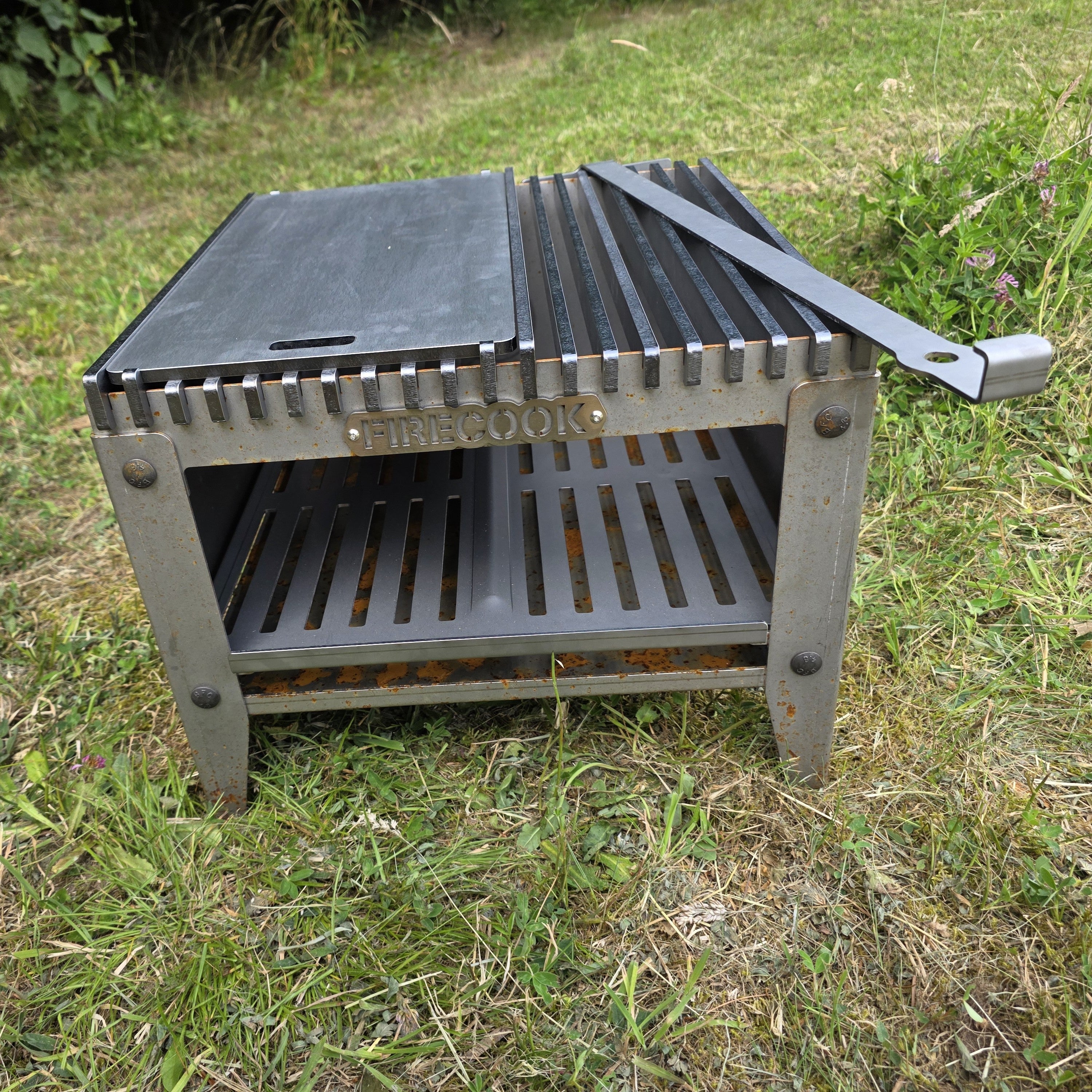 Firecook Outdoor Stove LOW 45 ALL-IN kit m. Fryplate SMALL & Firetool