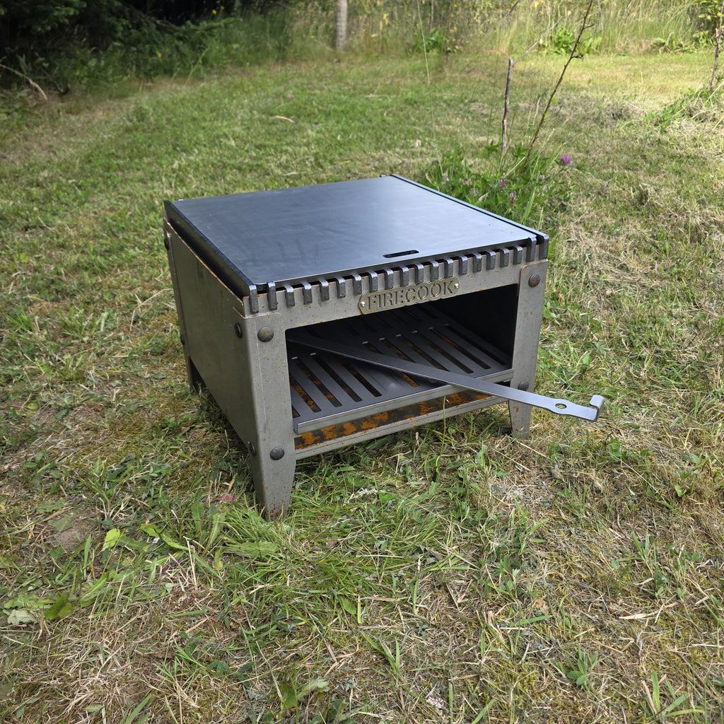 Firecook Outdoor Stove LOW 45 ALL-IN kit m. Fryplate BIG & Firetool