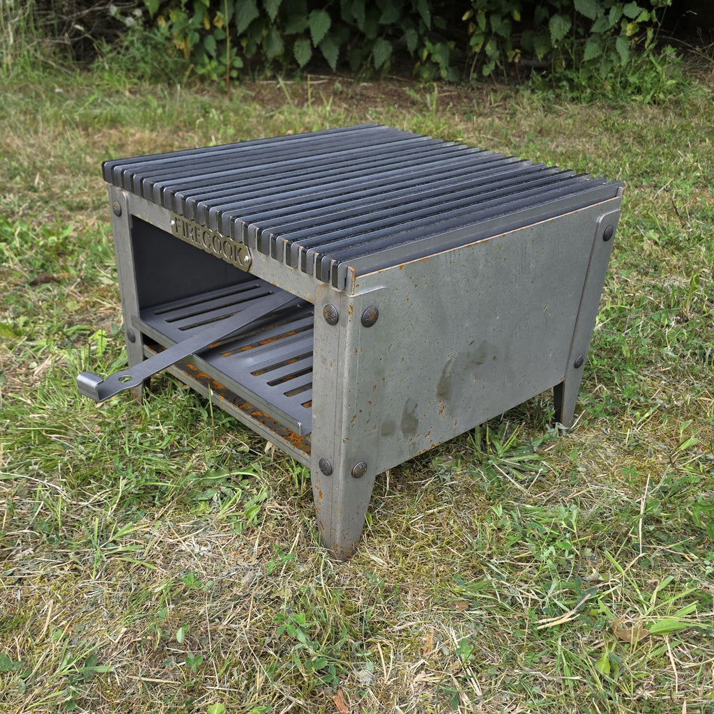 Firecook Outdoor Stove LOW 45 ALL-IN kit m. Fryplate SMALL & Firetool