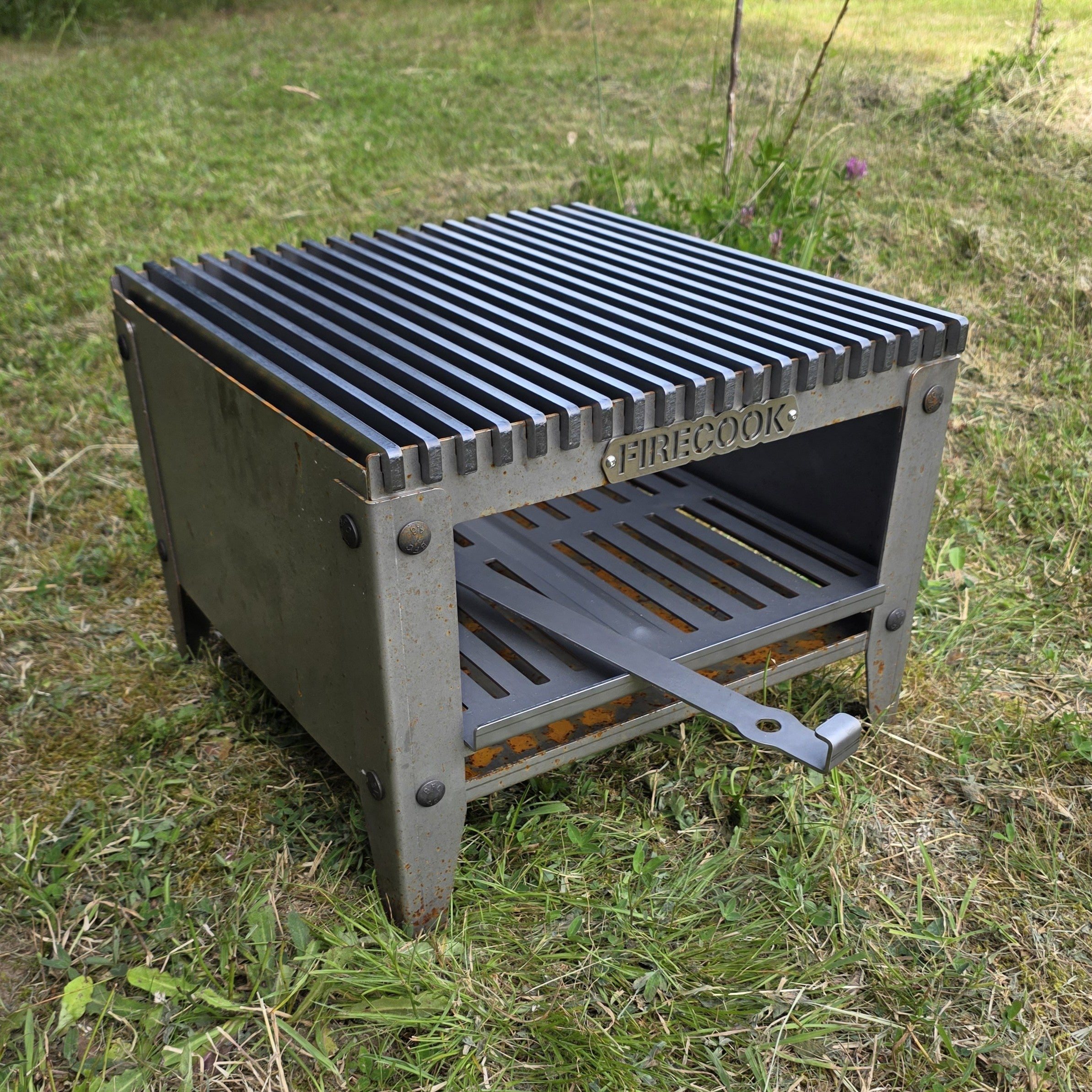 Firecook Outdoor Stove LOW 45 ALL-IN kit m. Fryplate SMALL & Firetool