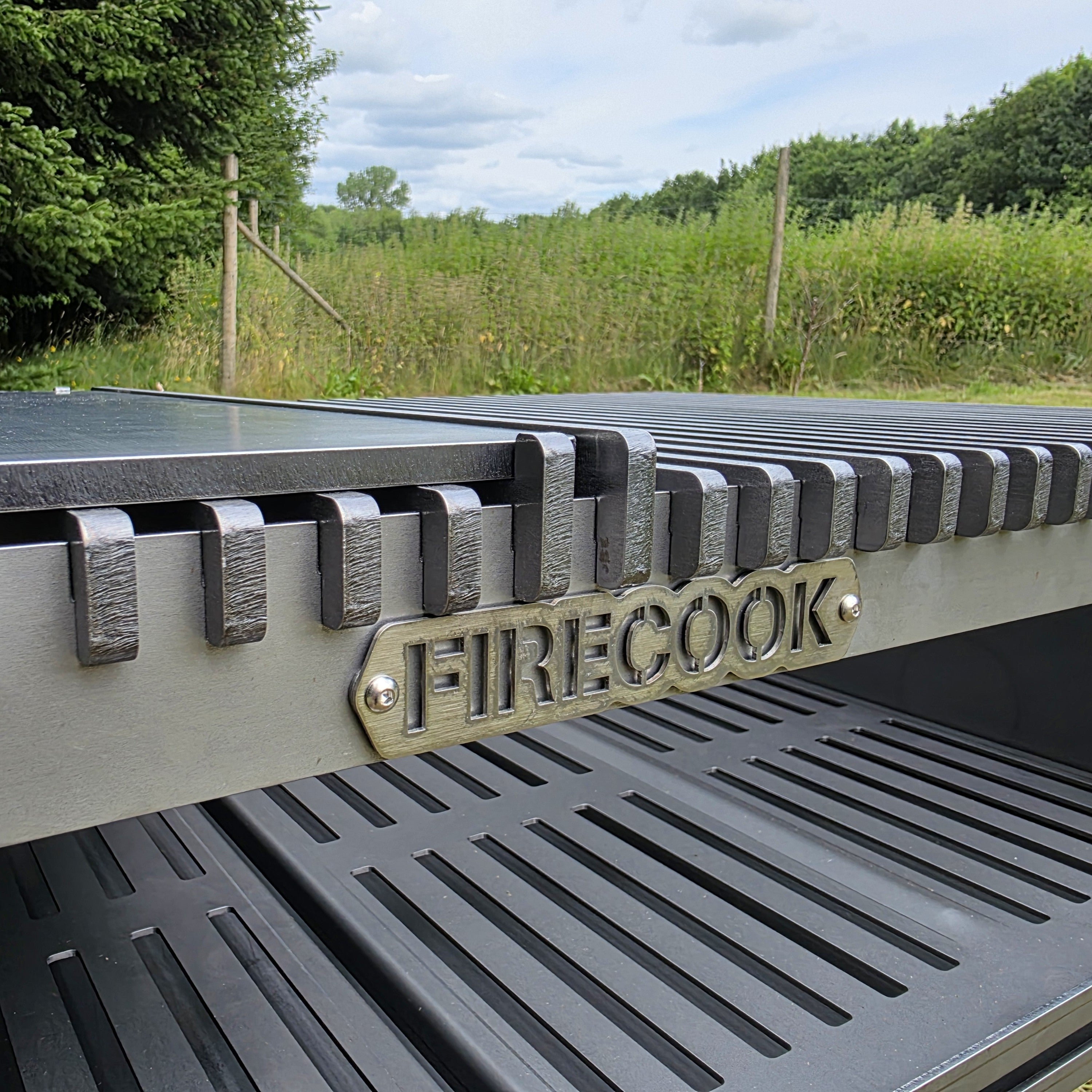 Firecook Outdoor Stove 90 ALL-IN kit m. 2 x Fryplate BIG, 2 x Side Table Kit, Shelf Kit 90 & Firetool