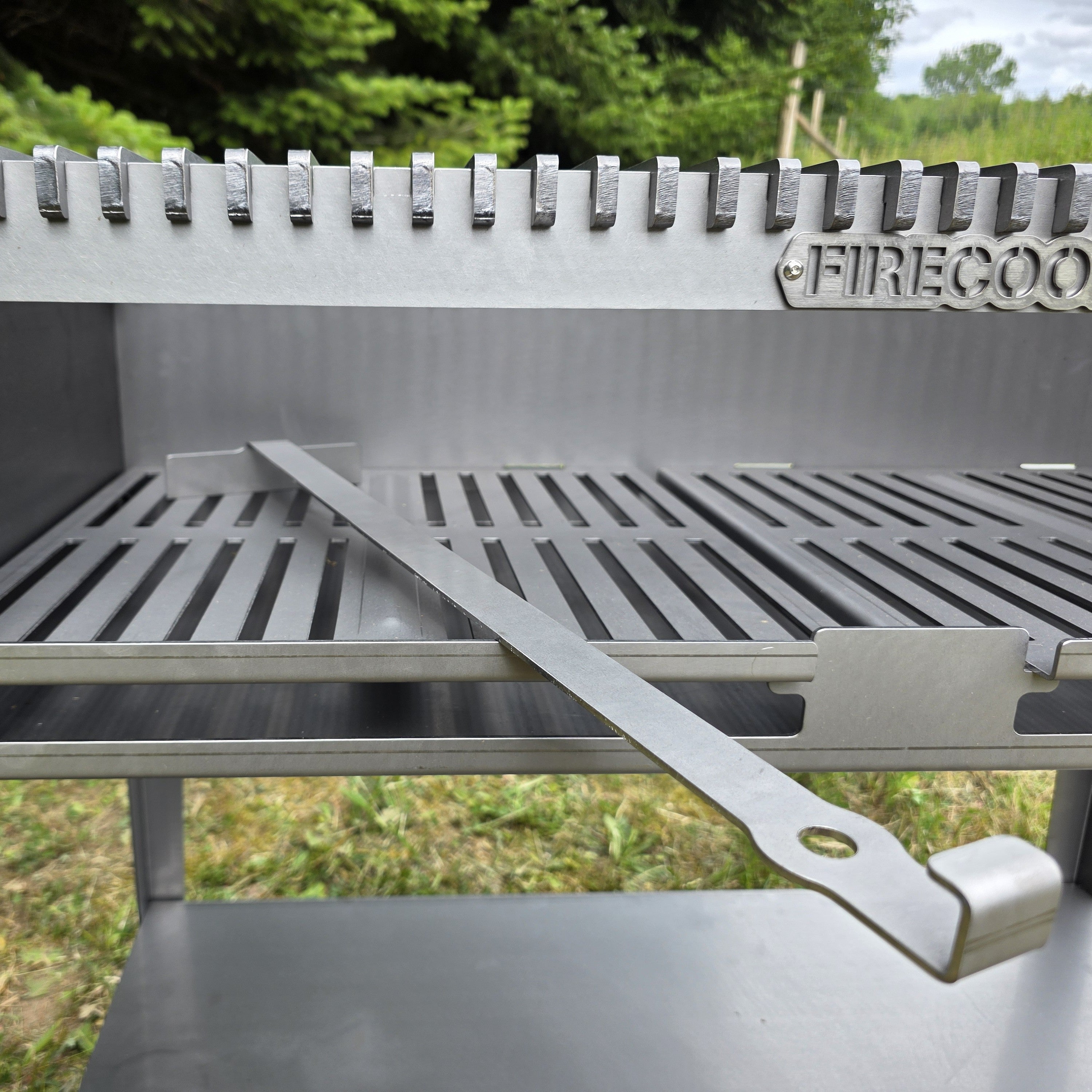 Firecook Outdoor Stove 90 ALL-IN kit m. 2 x Fryplate BIG, 2 x Side Table Kit, Shelf Kit 90 & Firetool