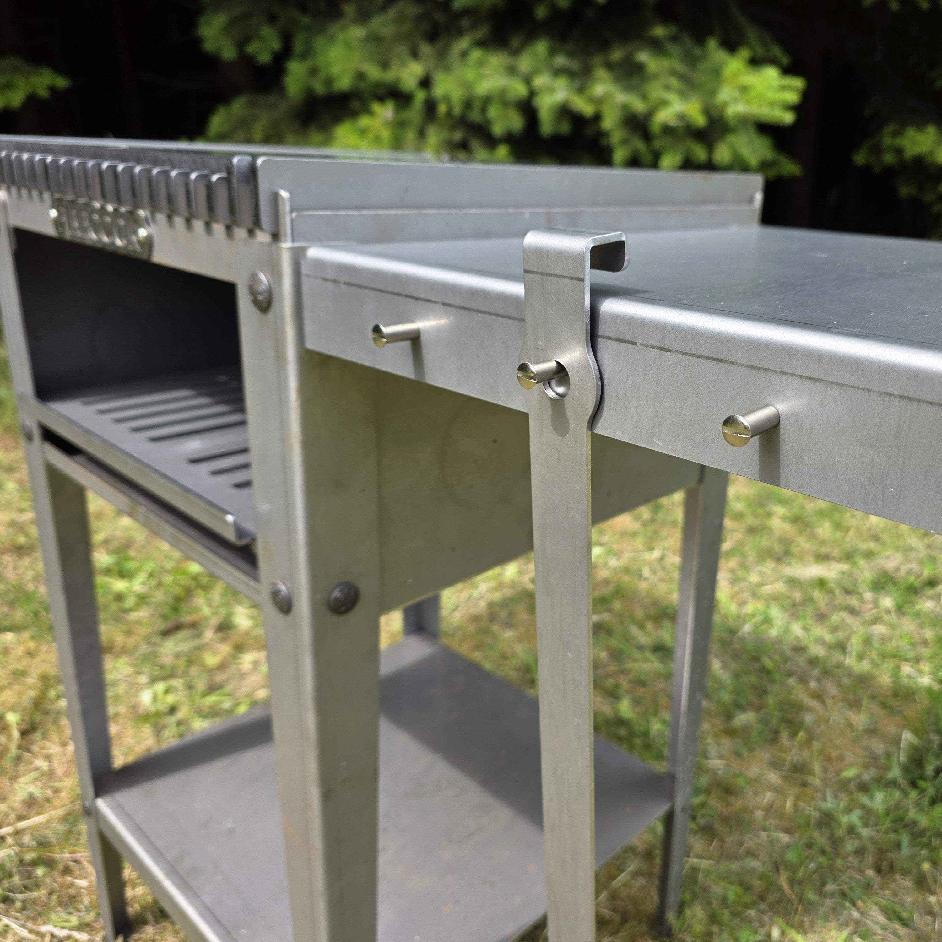 Firecook Outdoor Stove 45 ALL-IN kit m. Fryplate BIG, 2 Side Table Kit, Shelf Kit 45 & Firetool