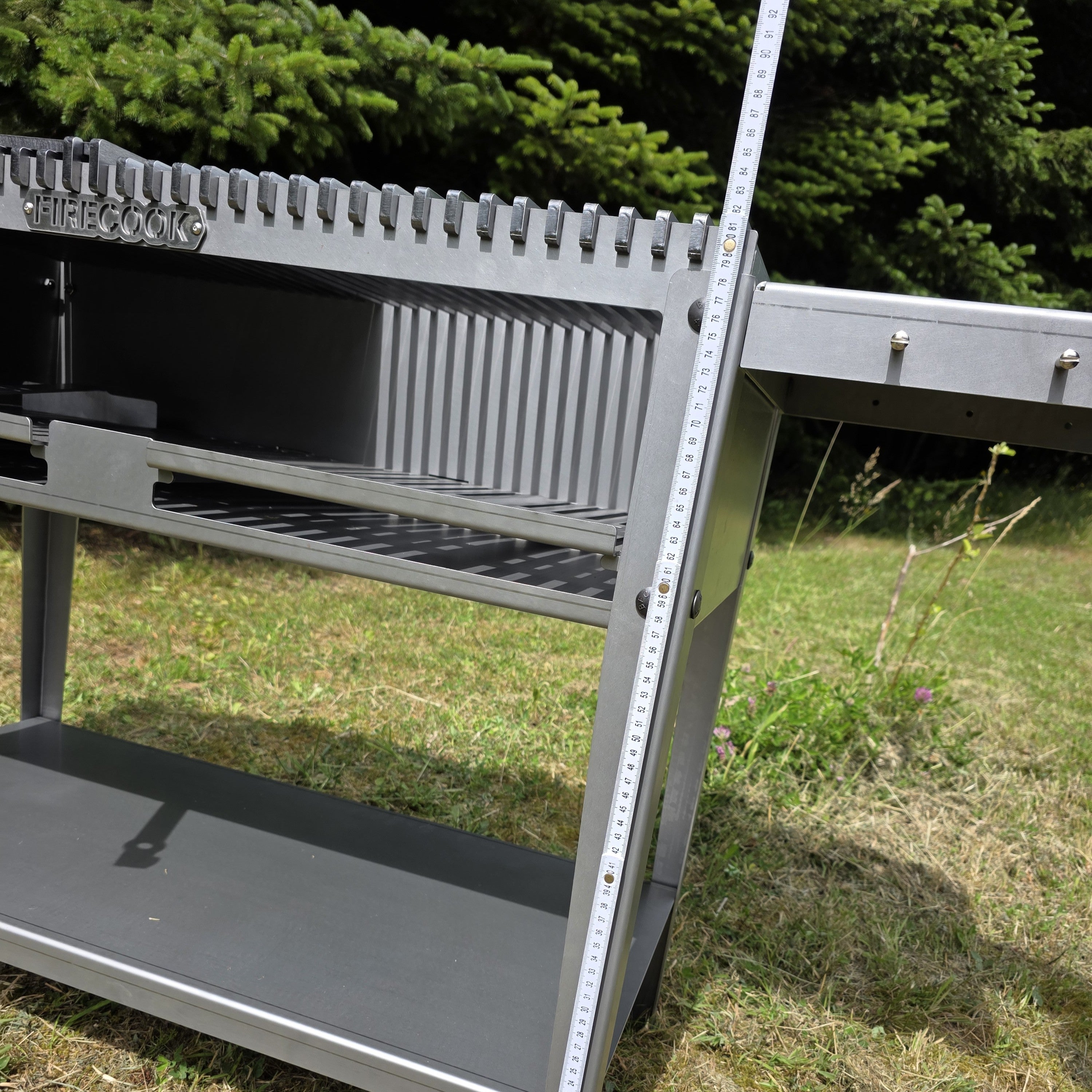Firecook Outdoor Stove 90 ALL-IN kit m. 2 x Fryplate BIG, 2 x Side Table Kit, Shelf Kit 90 & Firetool