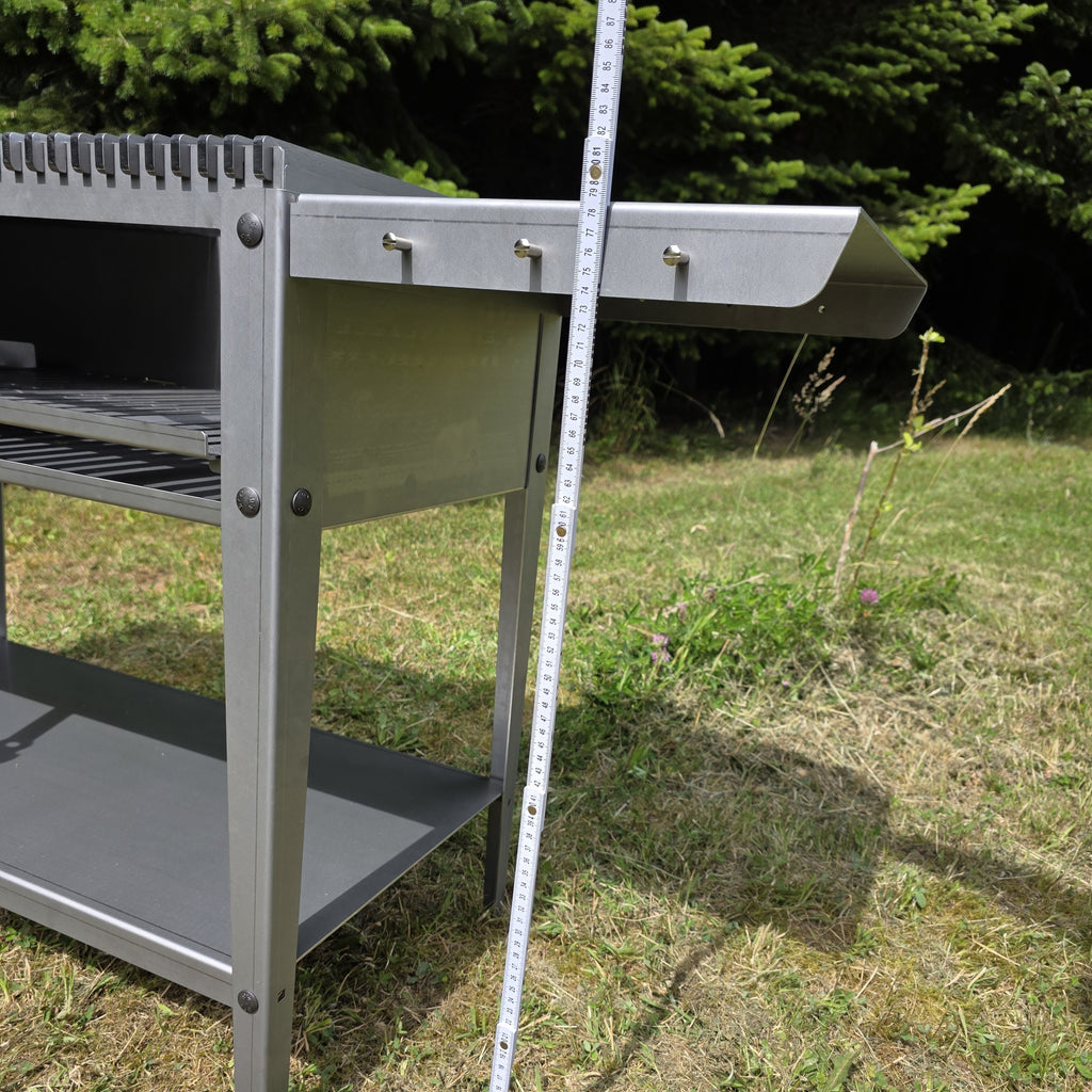 Firecook Outdoor Stove 90 ALL-IN kit m. 2 x Fryplate BIG, 2 x Side Table Kit, Shelf Kit 90 & Firetool