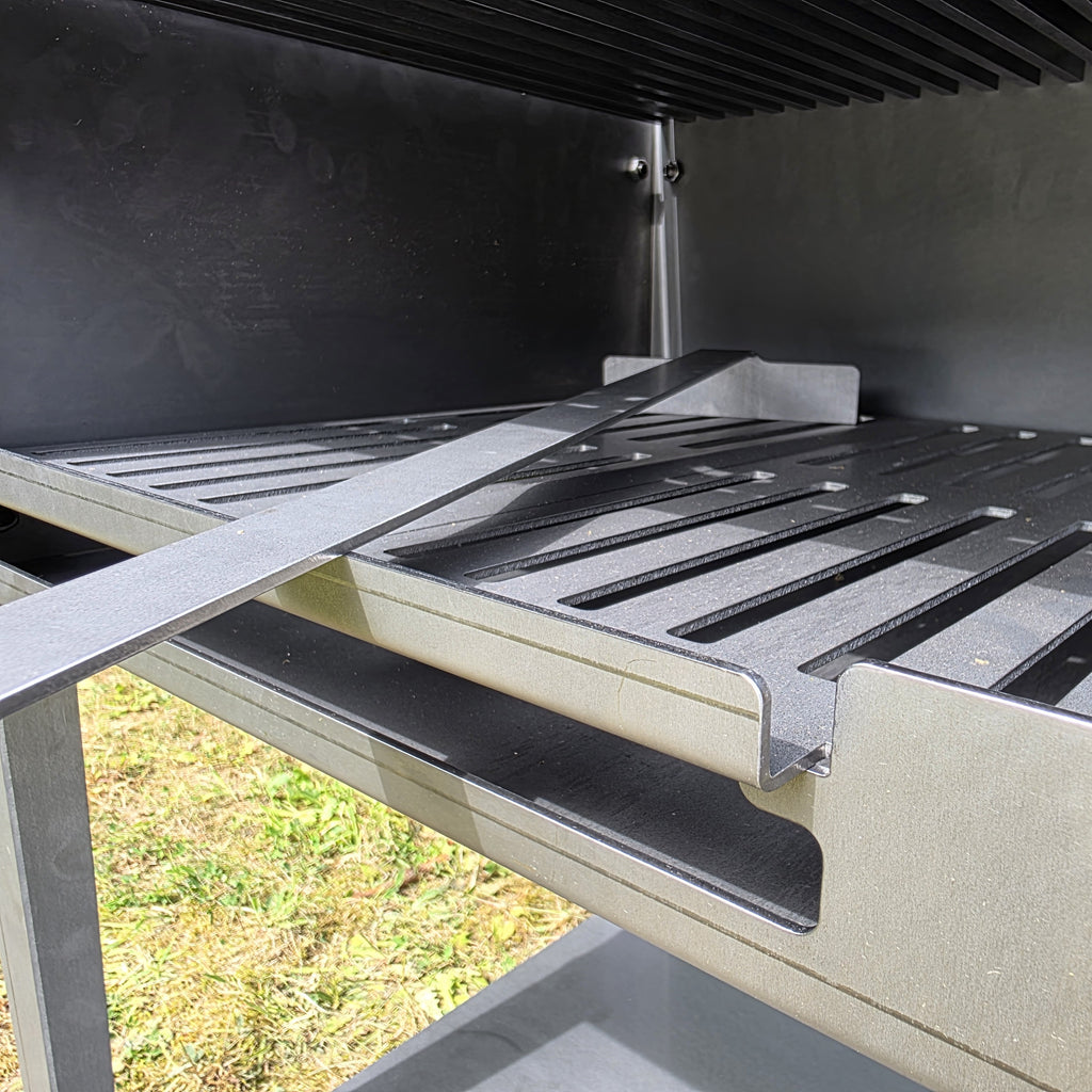Firecook Outdoor Stove 90 ALL-IN kit m. 2 x Fryplate BIG, 2 x Side Table Kit, Shelf Kit 90 & Firetool