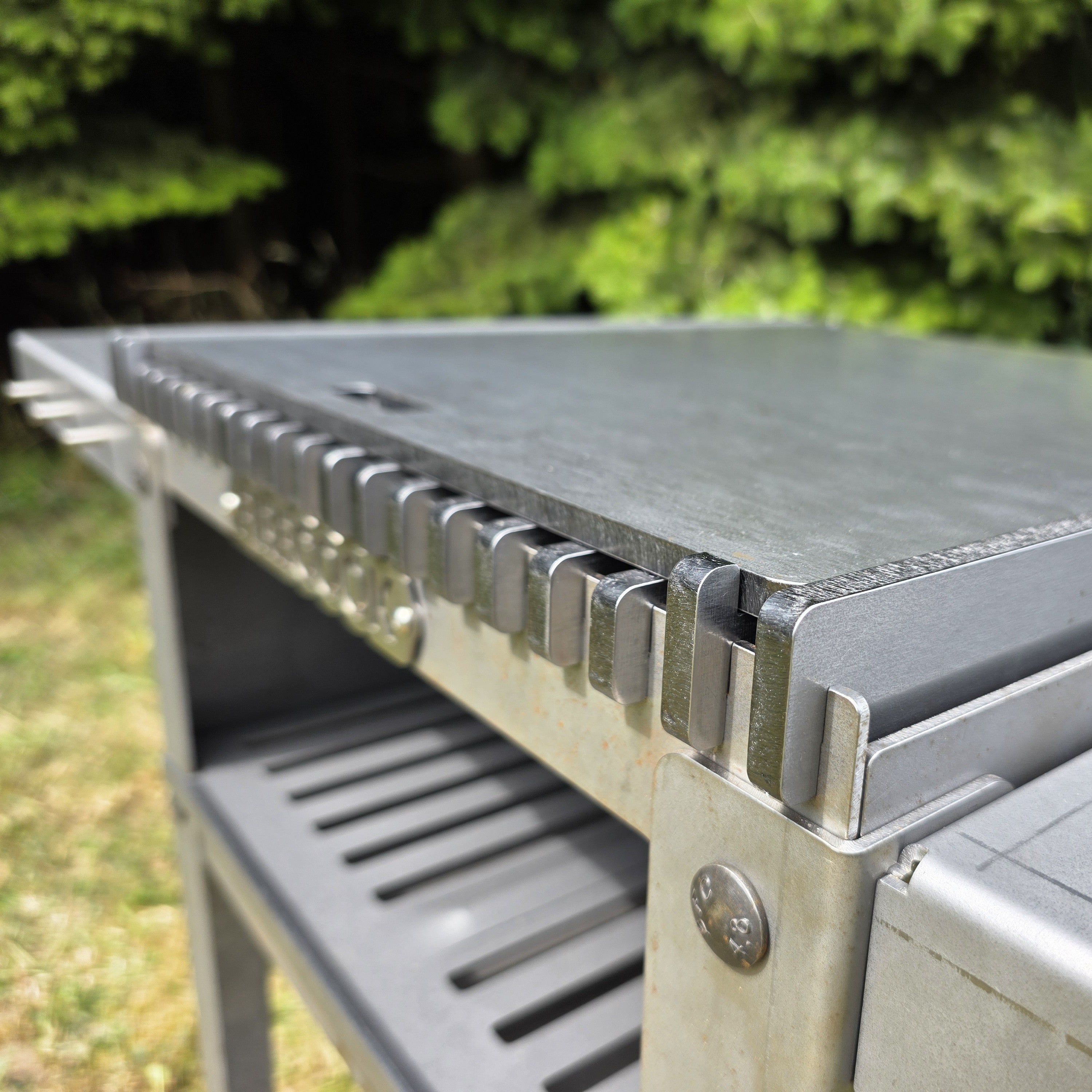 Firecook Outdoor Stove 45 ALL-IN kit m. Fryplate BIG, 2 Side Table Kit, Shelf Kit 45 & Firetool